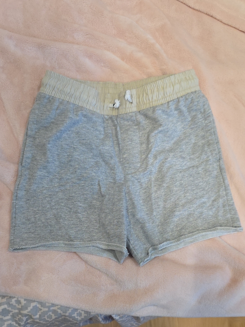 Carter's Light Gray Shorts with Cream Waistband
